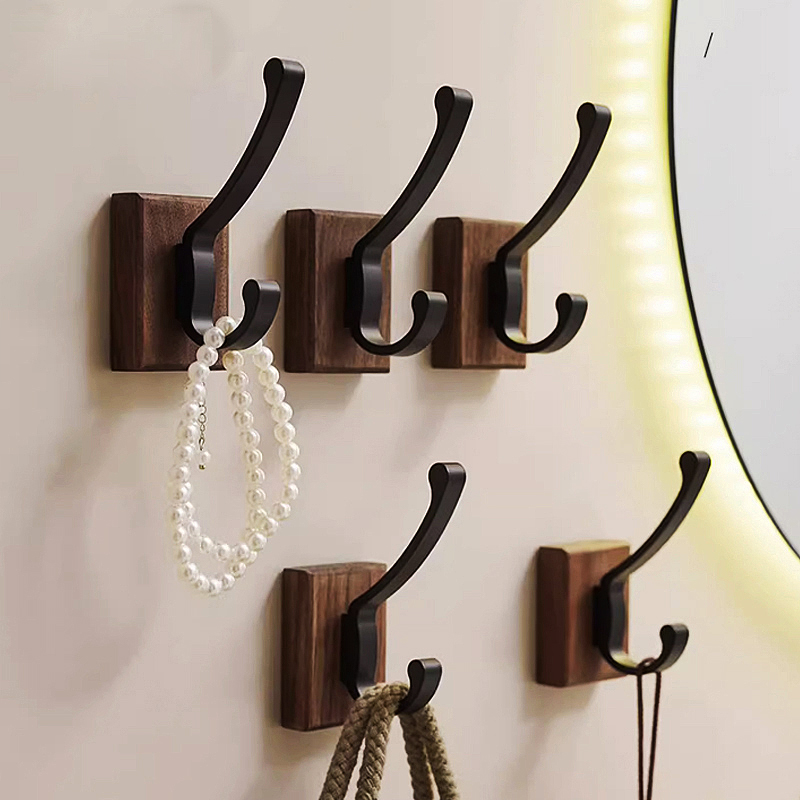 Antique Brass Hook - Gancho de Aluminio Negro Sin Perforaciones