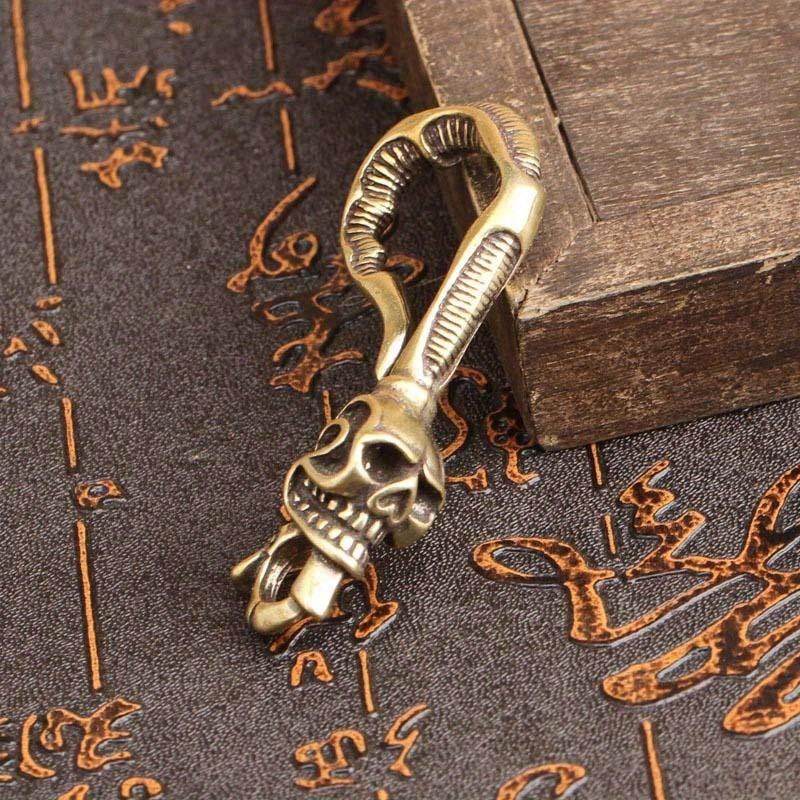 Antique Brass Hook - 1 unidad Llavero de latón macizo