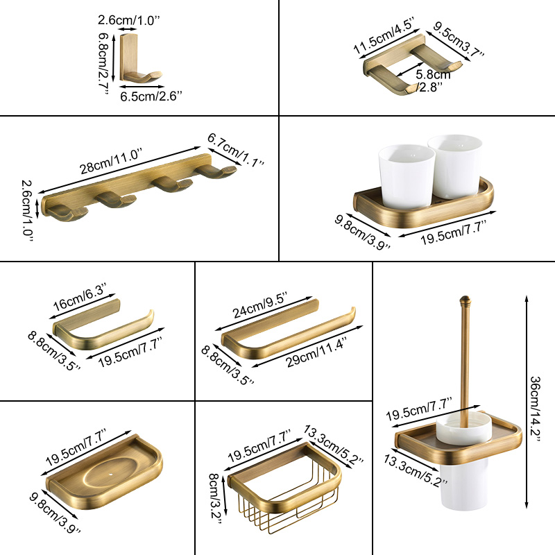 Toallero montado en la pared C - Antique Brass Hook reseña y precio