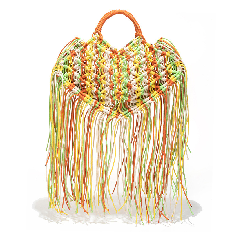 Bolso de mano bohemio con borl - Interior Design Bali reseña y precio
