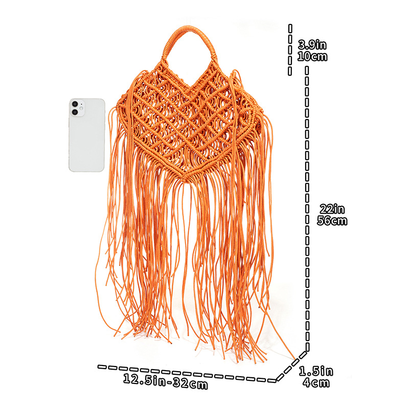Bolso de mano bohemio con borl - Interior Design Bali reseña y precio
