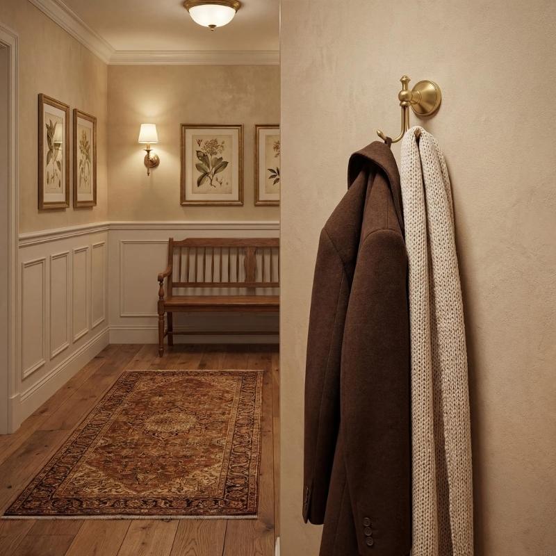 2 ganchos de pared para batas  - Antique Brass Hook reseña y precio