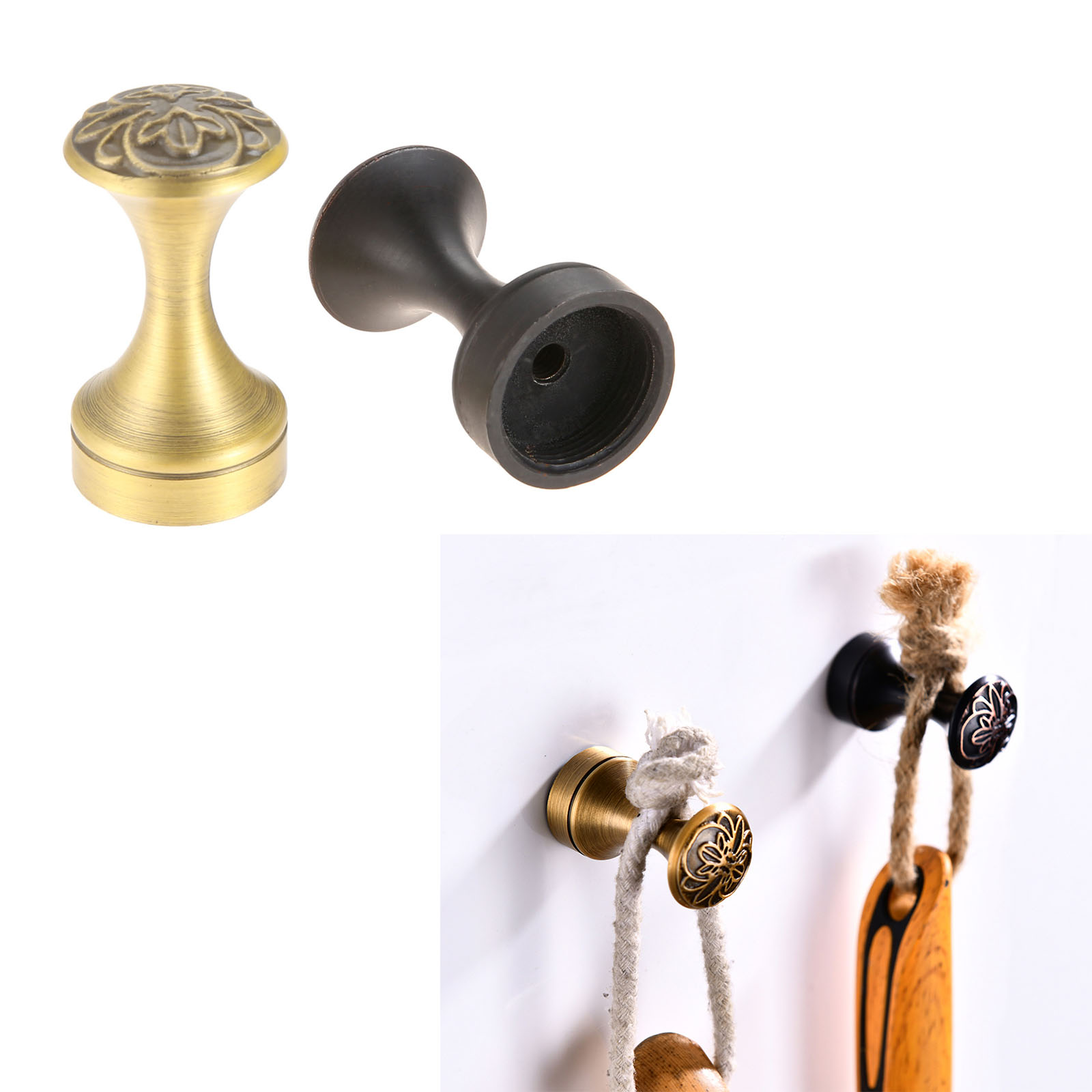 Gancho de pared Vintage de lat - Antique Brass Hook reseña y precio