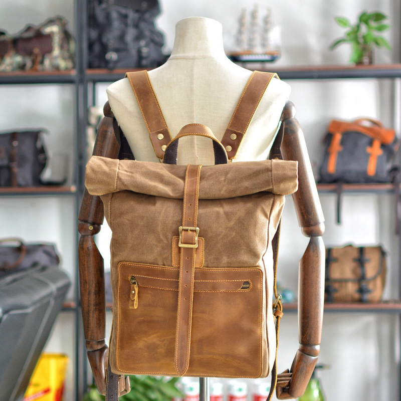 Nueva mochila de lona encerada - Interior Design Simple reseña y precio