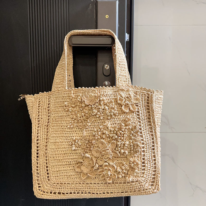 Bolso Tote Tejido con Flores d - Interior Design Bali reseña y precio