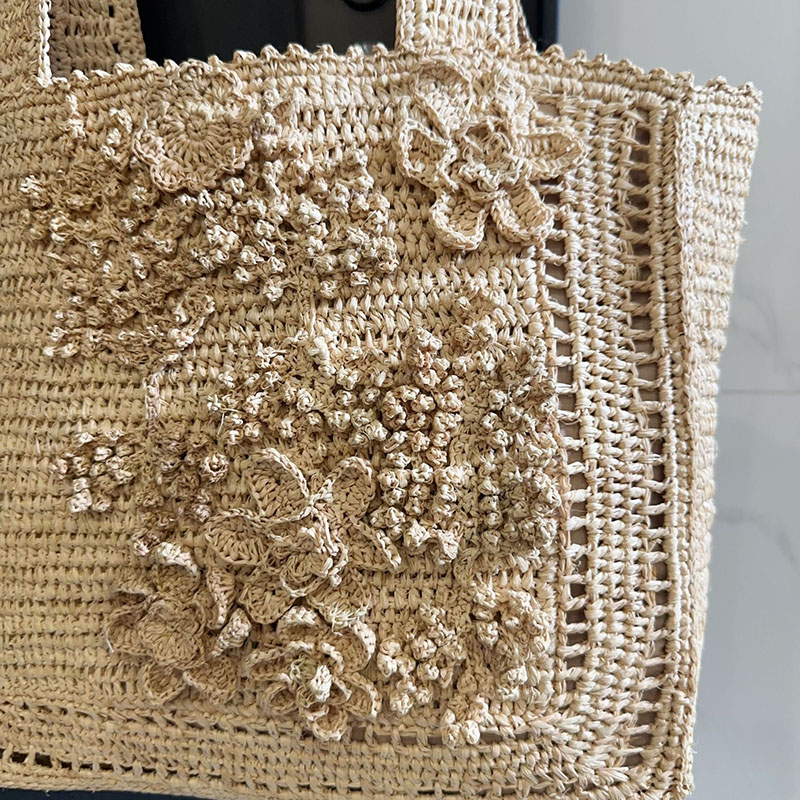 Bolso Tote Tejido con Flores d - Interior Design Bali reseña y precio