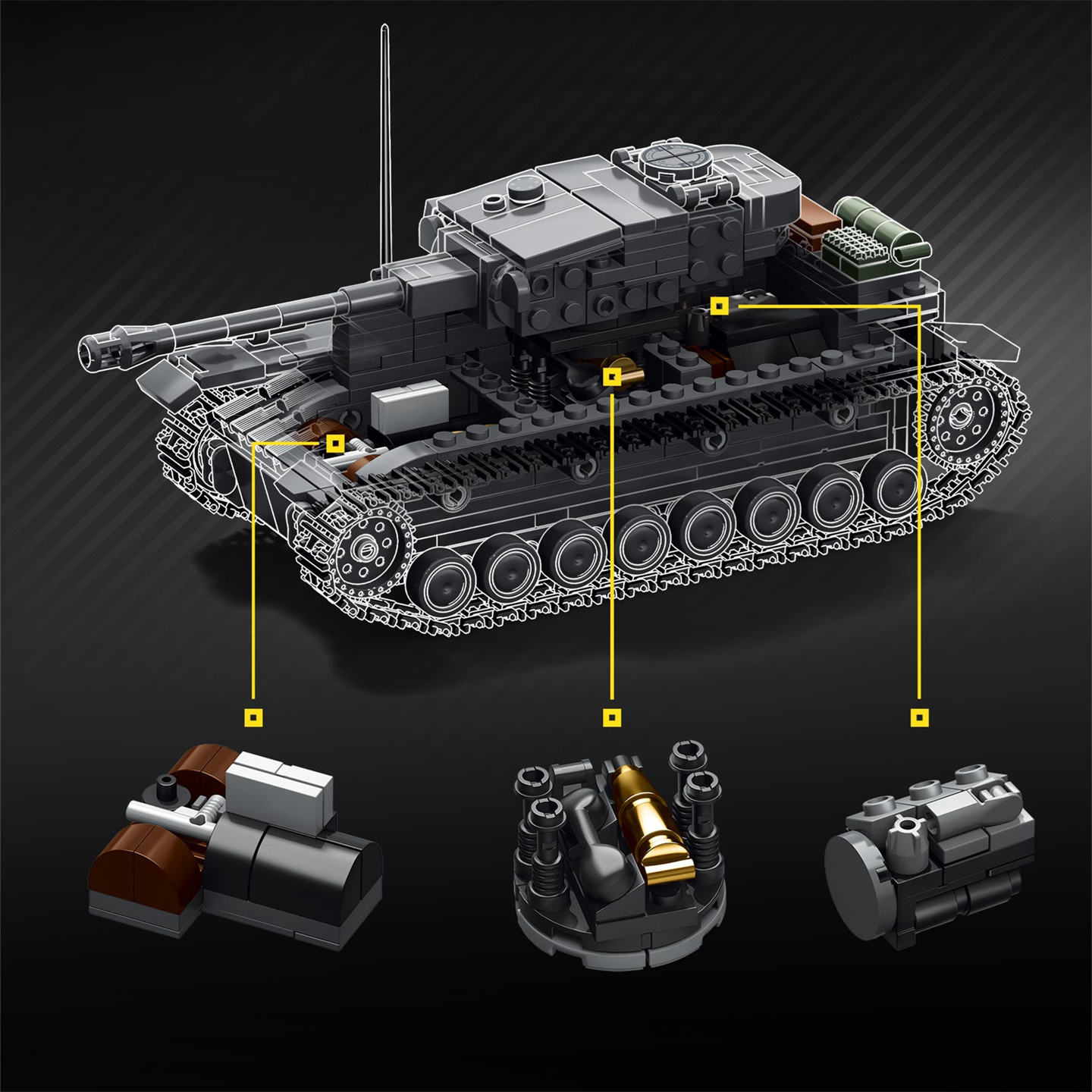 Tanque a Escala 1:35 No. Kit d - Interior Design Lego reseña y precio