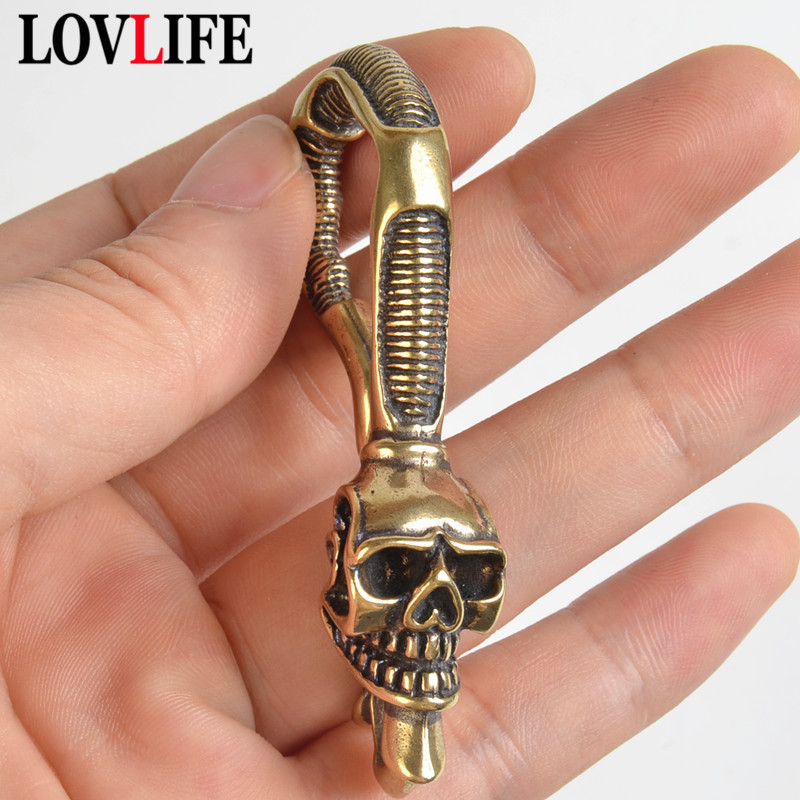 Llavero de latón macizo con ca - Antique Brass Hook reseña y precio