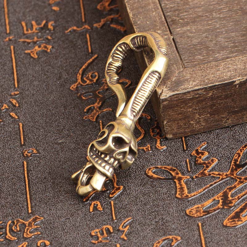 Llavero de latón macizo con ca - Antique Brass Hook reseña y precio